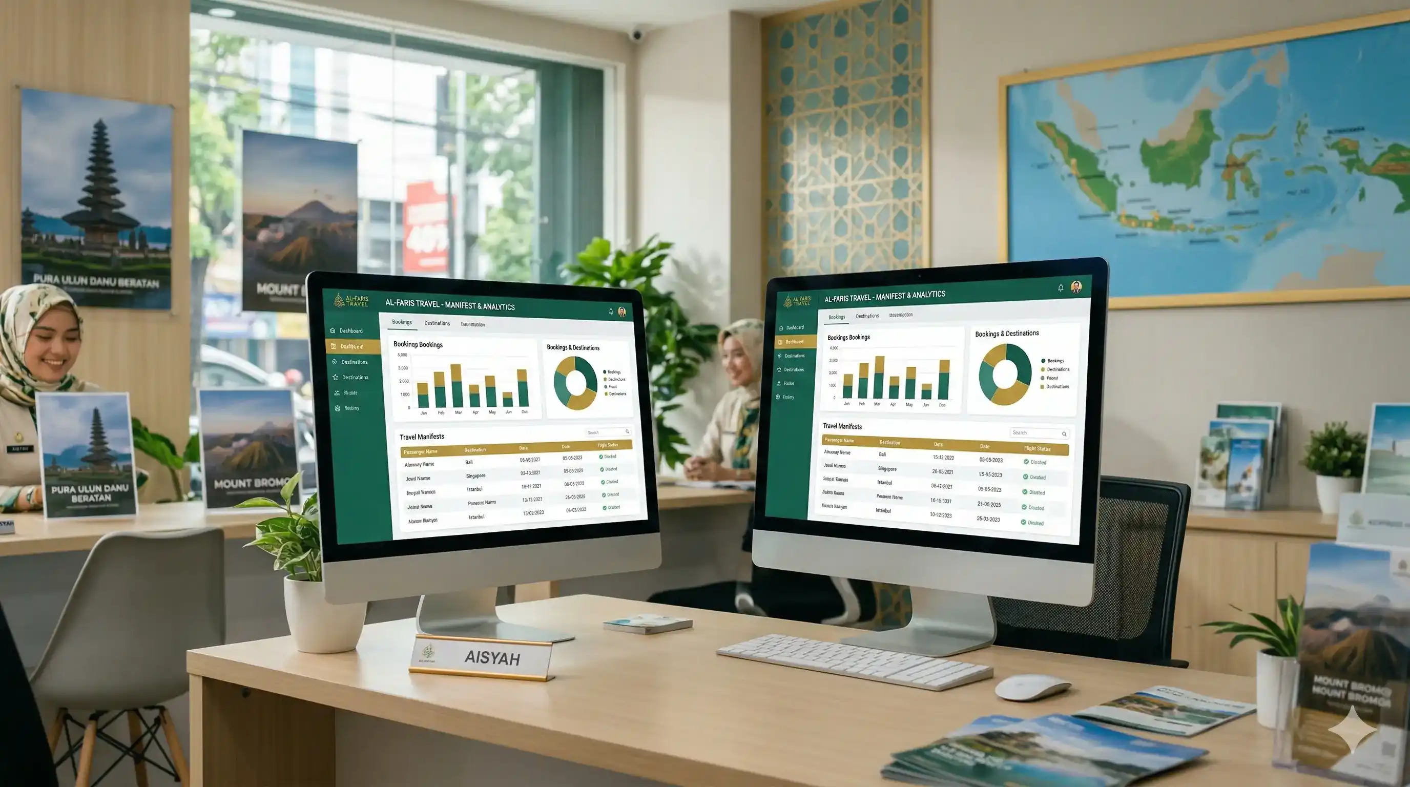 Dashboard aplikasi software database jemaah umroh Sidoarjo untuk pantau paspor